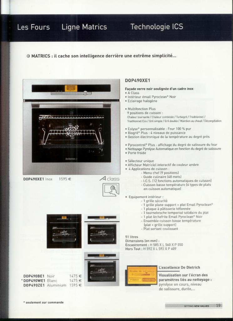 🔥 FOUR DE DIETRICH  - DOP490XE1 - INOX 🔥, Electroménager, Enlèvement, Four avec gril