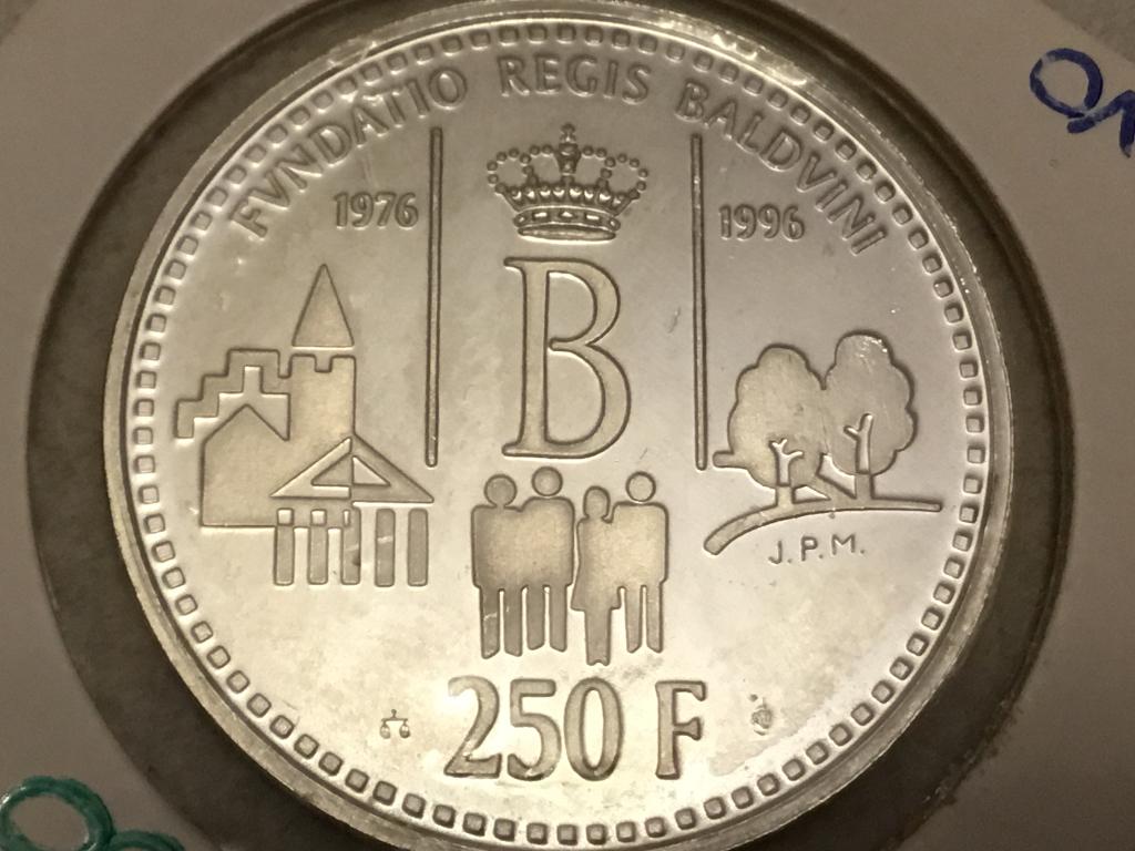 250 frank 1996 Koning Boudewijn Stichting, Ophalen of Verzenden, Zilver, Zilver