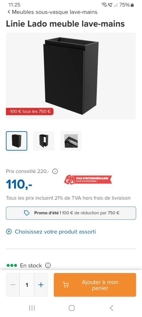 Meuble Lave-main X20 LINIE Lado, Enlèvement ou Envoi, Neuf, Meuble lavabo