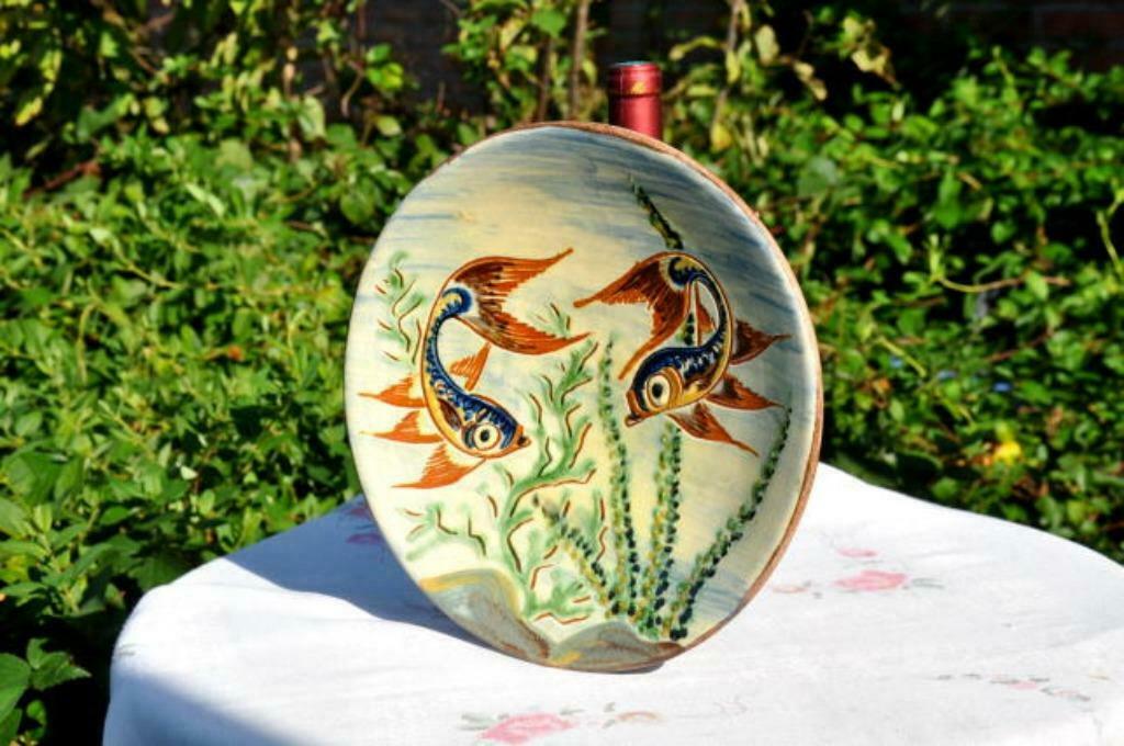 § assiette murale terre cuite decor de mer, Enlèvement ou Envoi
