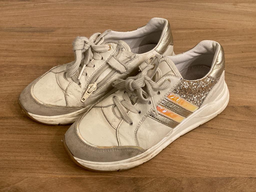 Witte leren sneakers - Little David - maat 33, Kinderen en Baby's, Kinderkleding | Schoenen en Sokken, Gebruikt, Little David