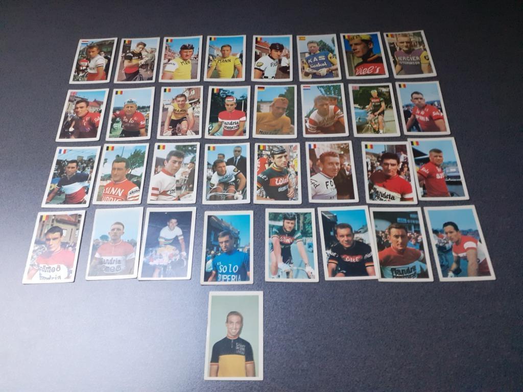 oude prentjes wielrenners-33 stuks-6x9 cm.-perfecte staat, Enlèvement