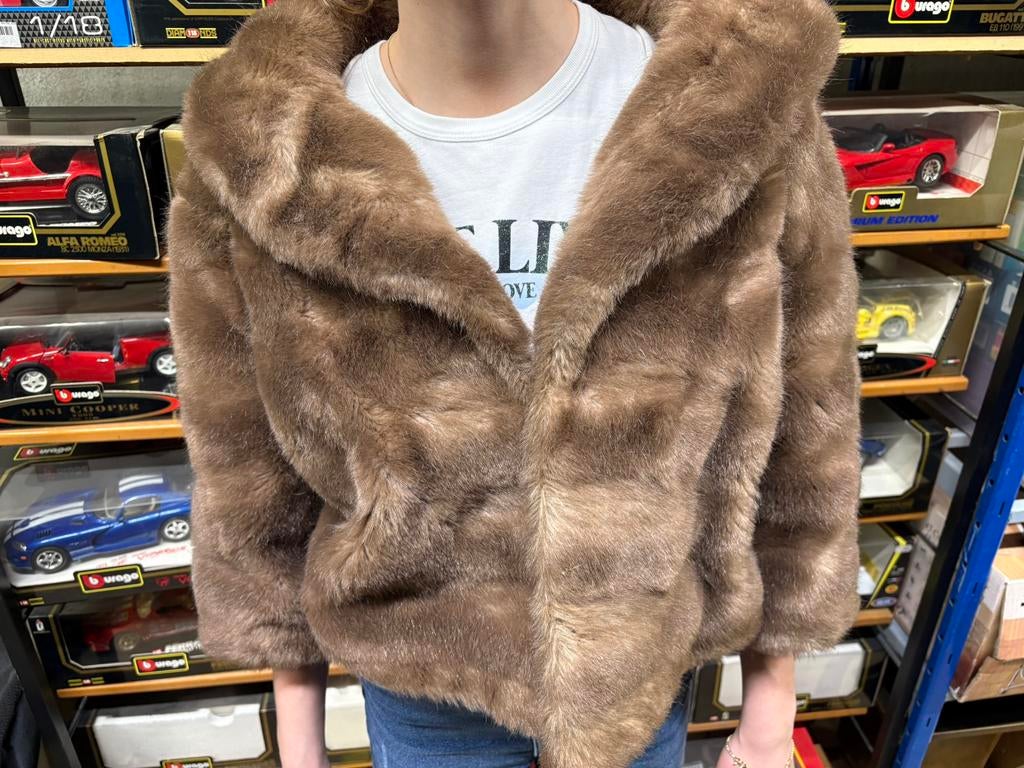 Pelsen jas , bondjas kort, Kleding | Dames, Ophalen, Gedragen, Maat 38/40 (M), Wit