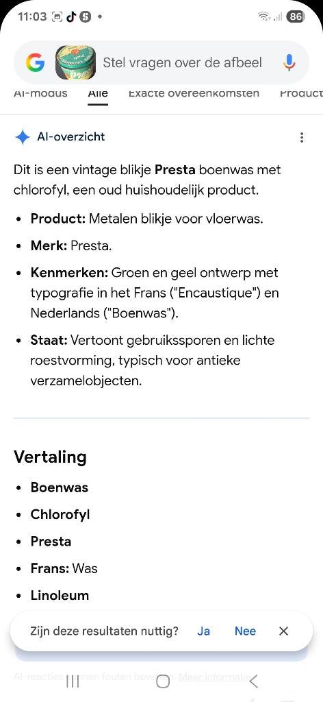 Boenwas vintage, Verzamelen, Ophalen of Verzenden, Gebruikt, Gebruiksvoorwerp