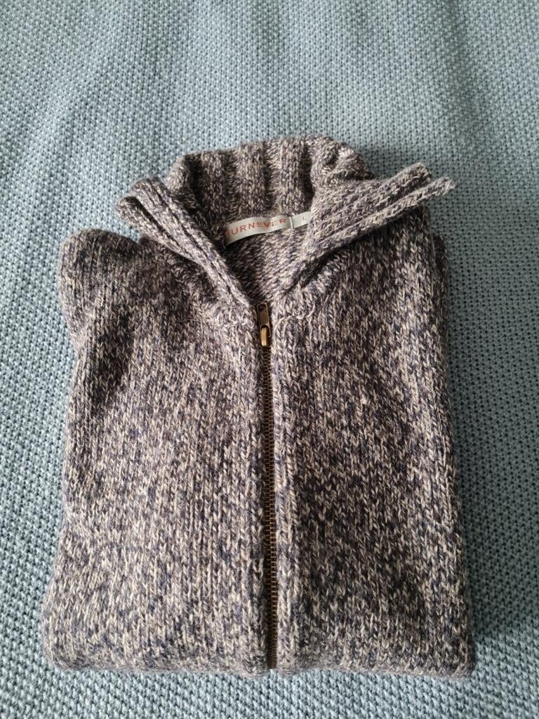 Wollen cardigan - vest / Turnover maat L, Kleding | Dames, Ophalen of Verzenden, Maat 42/44 (L), Blauw