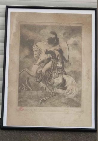 Eau forte épreuve d etat signe Charles Bernier, Antiek en Kunst, Ophalen of Verzenden