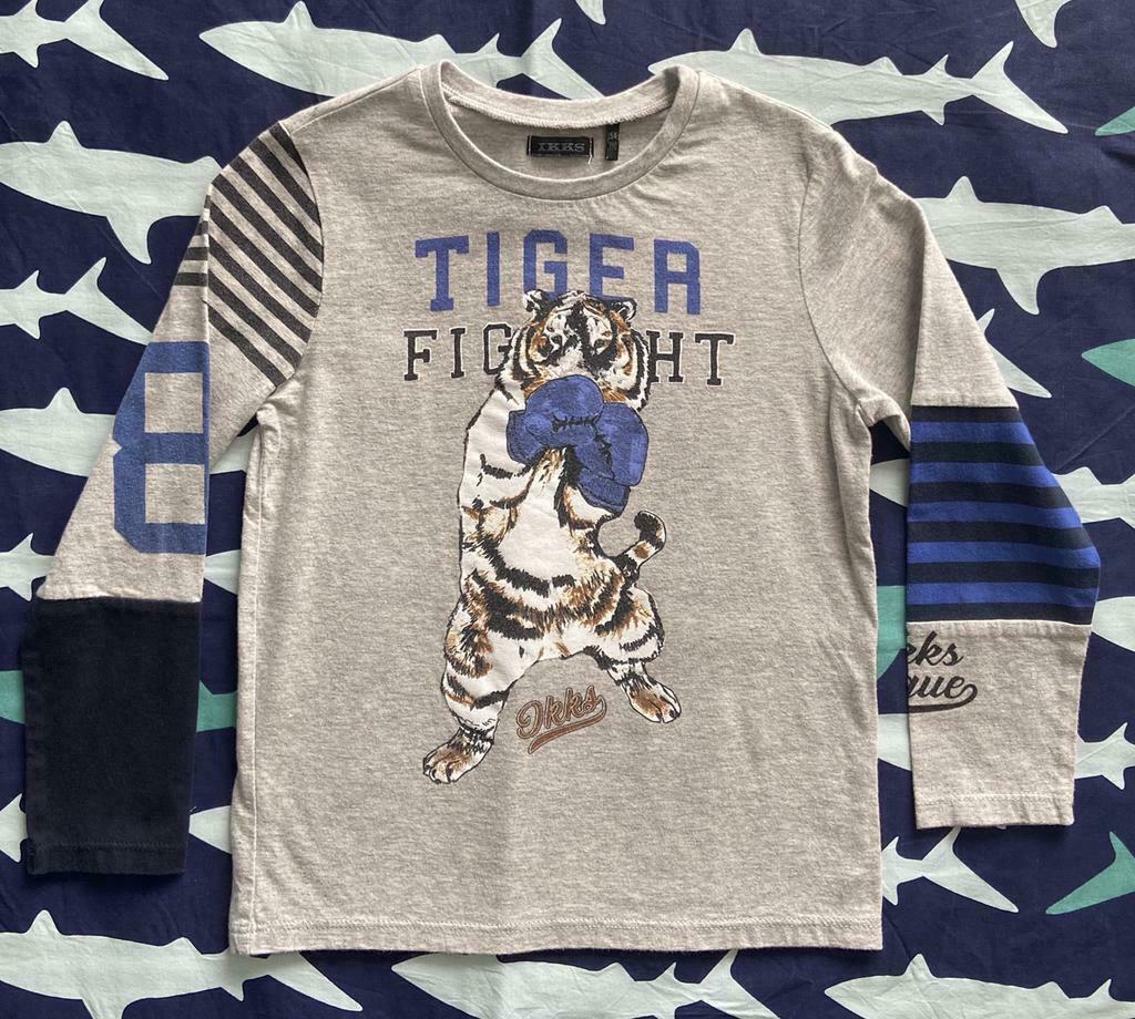T-shirt IKKS à longues manches - 5 ans, Zo goed als nieuw, IKKS, Jongen