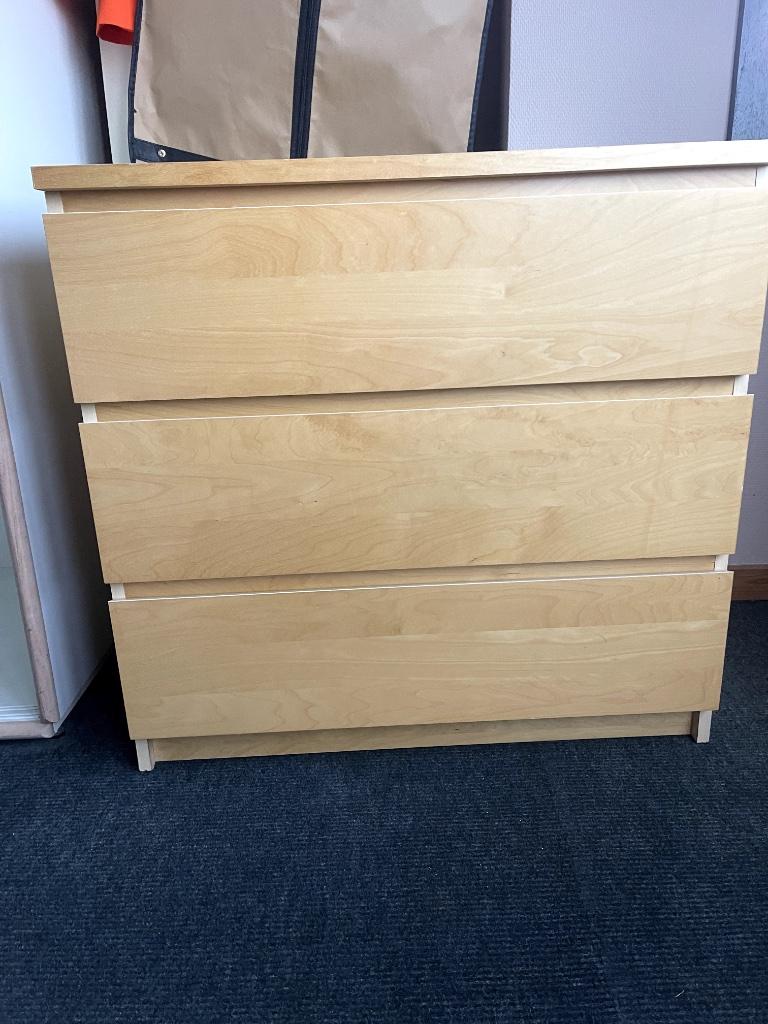 3 ladekast 77H, Huis en Inrichting, Kasten | Kleerkasten, Ophalen, Gebruikt, 50 tot 100 cm, Minder dan 100 cm