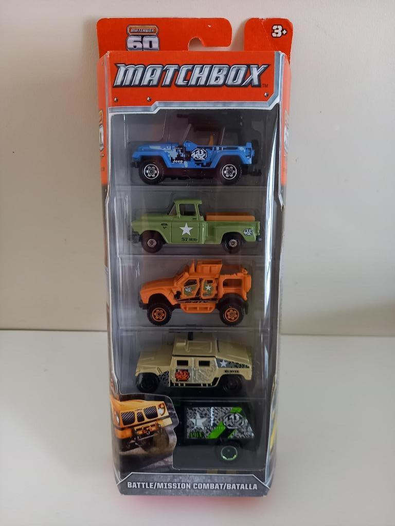 Matchbox 5 pack Battle Mission (2013), Ophalen of Verzenden, Nieuw, Auto, Matchbox