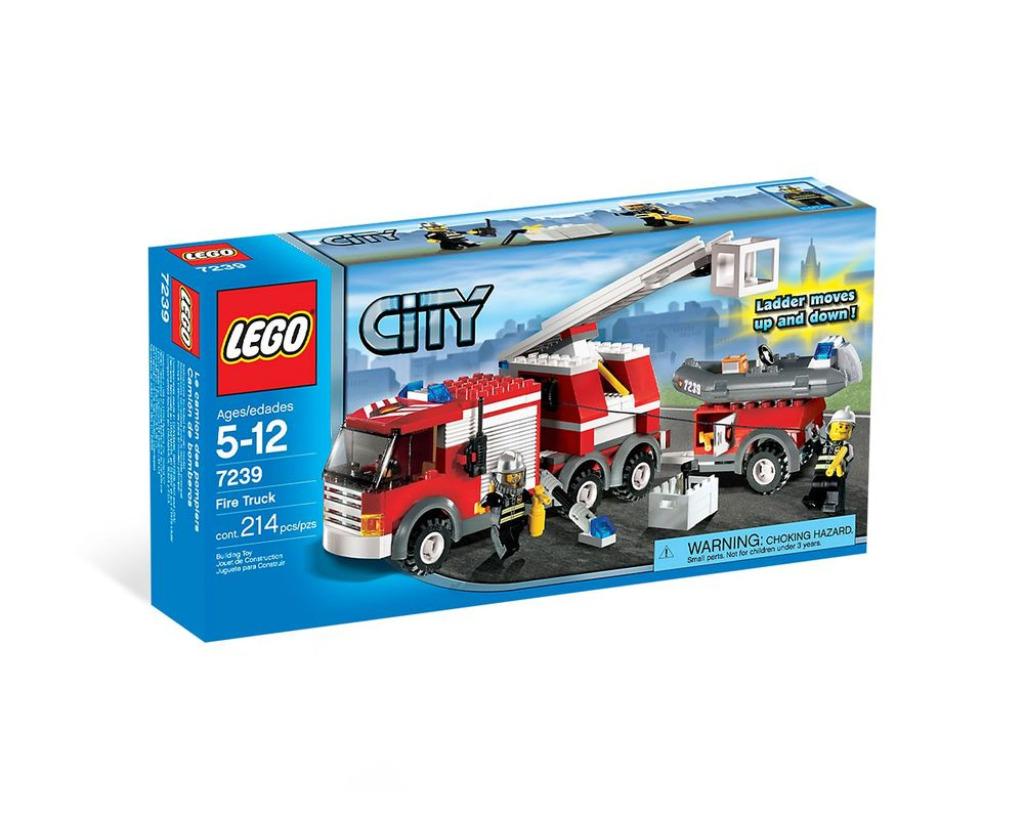 LEGO City 7239 Fire Truck Brandweerwagen, Kinderen en Baby's, Speelgoed | Duplo en Lego, Ophalen of Verzenden, Zo goed als nieuw