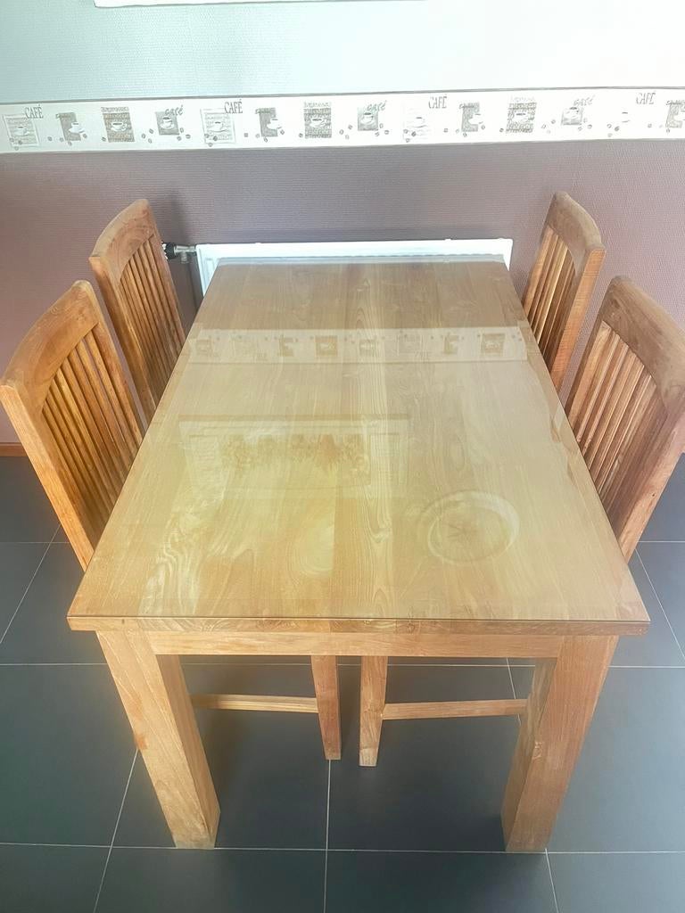 Table en teck massif, Enlèvement ou Envoi, Comme neuf, Teck