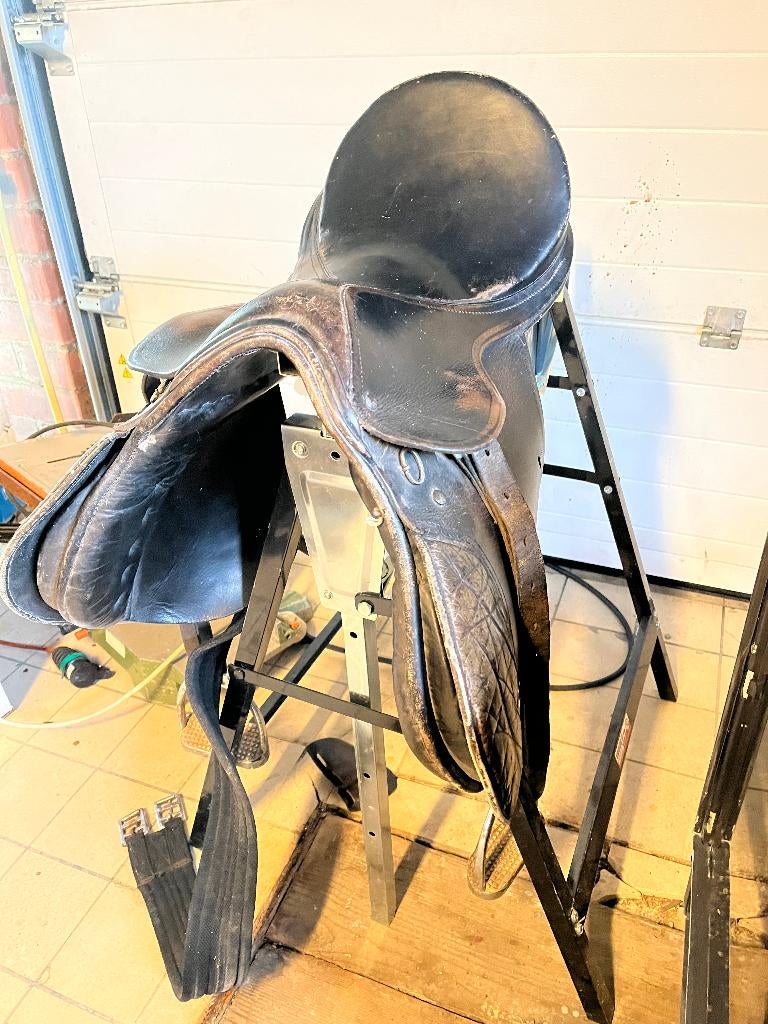 Lederen paardenzadel, Dieren en Toebehoren, Ophalen of Verzenden, Gebruikt, Recreatie