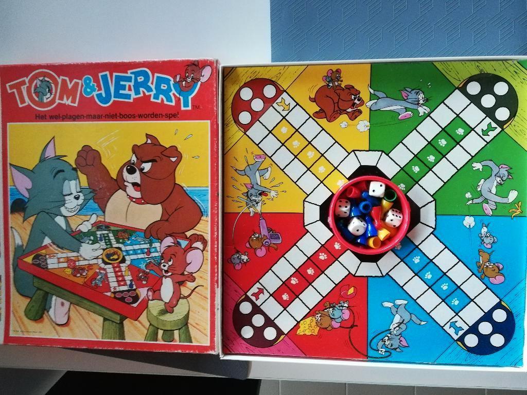 Gezelschapsspel Tom en Jerry, Hobby en Vrije tijd, Drie of vier spelers, Ophalen of Verzenden, Zo goed als nieuw, MB spelen