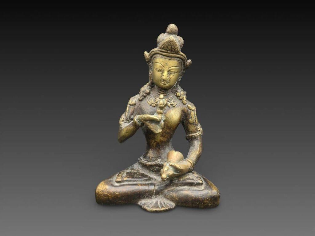 Bouddha, bronze, Tibet,19eme siècle, H. 16 cm, Enlèvement ou Envoi