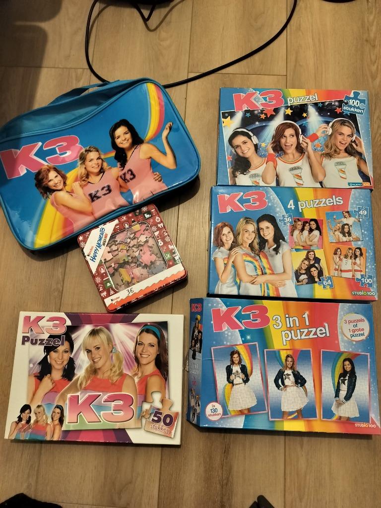 10x K3 puzzels + tas, Ophalen