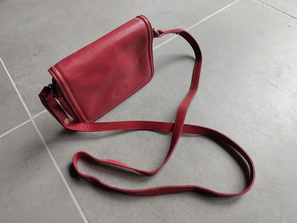 Handtas leder Longchamps rood, Ophalen, Gebruikt, Rood, Handtas