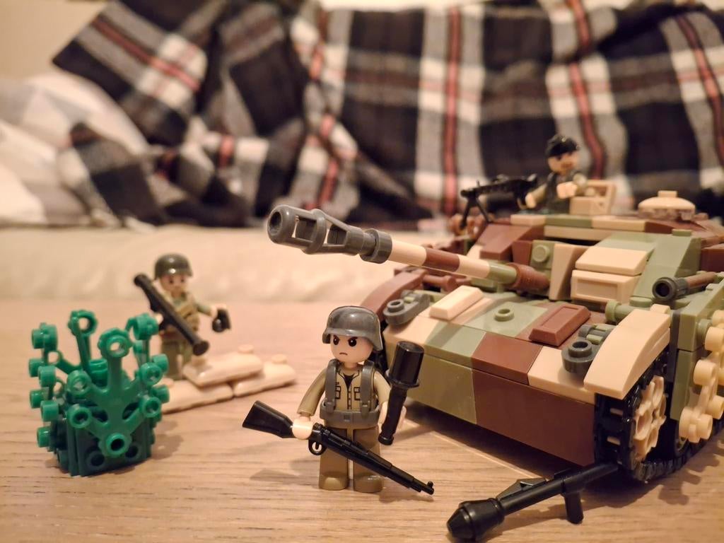 Wereldoorlog 2 tank, compatibel met lego, Ophalen of Verzenden, Gebruikt, Overige merken
