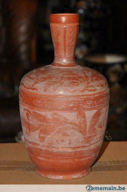 §  vase bouteille terre cuite, Ophalen of Verzenden, Gebruikt
