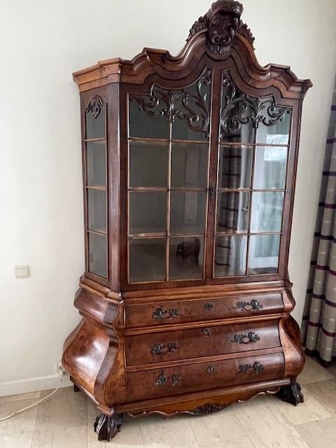 Vitrine hollandaise ancienne – état impeccable, 25 à 50 cm, Avec porte(s), Antique, Baroque,, 150 à 200 cm
