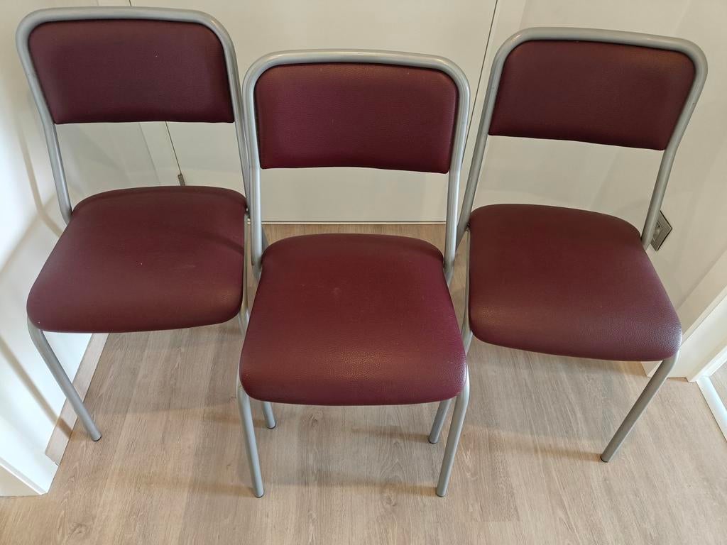 Bordeaux stoelen, Huis en Inrichting, Stoelen, Ophalen, Zo goed als nieuw