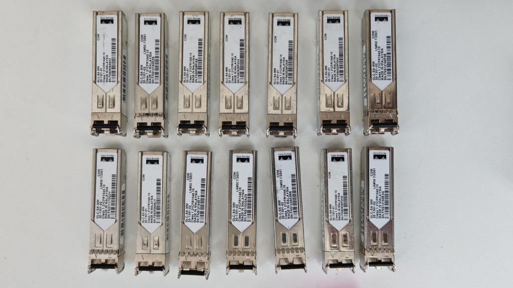 SFP/SFP+-modules — 1G, 4G, 4G, 8G, 10G glasvezel/RJ-45, Ophalen, Gebruikt