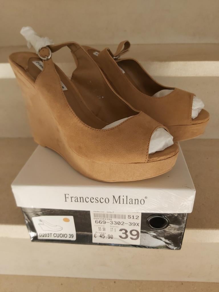 Chaussures neuves Francesco Milano- P. 39 - couleur camel, Enlèvement ou Envoi, Neuf