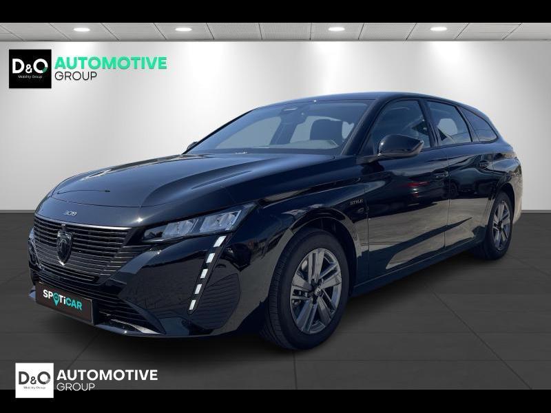 Peugeot 308 SW Style MHEV | auto airco | GPS, Zwart, Bedrijf, 5 deurs, Hybride Elektrisch/Benzine
