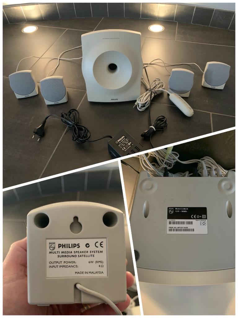 Multi Media Speaker system surround satellite, Enlèvement, Utilisé, Philips