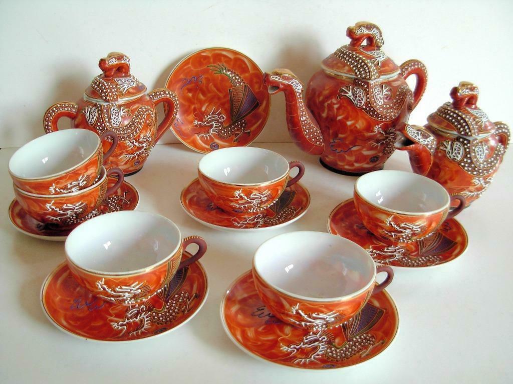 Oud Chinees theeservies van Sphinx, Antiek en Kunst, Curiosa en Brocante, Ophalen of Verzenden