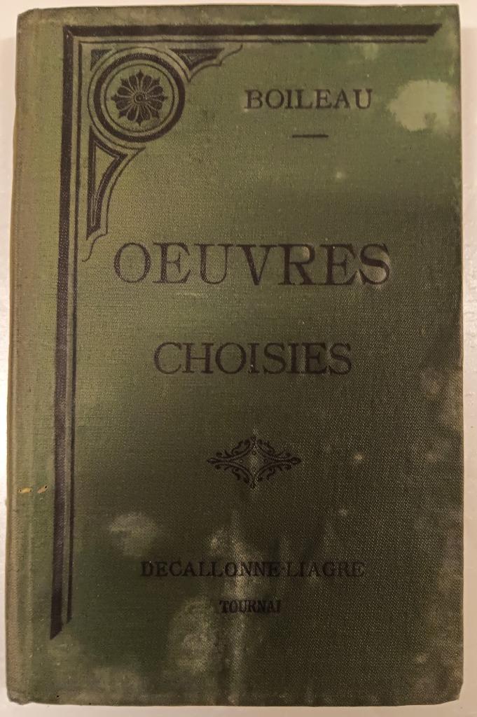 Livre Oeuvres choisies de 1903 par BOULEAU, Enlèvement
