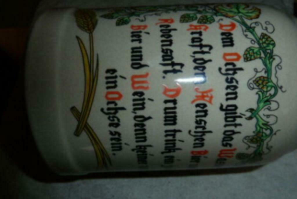 #N bier glas stenen pul DEM OCHSEN GIBT DAS WASSER KRAFT..., Enlèvement ou Envoi, Neuf, Verre à bière