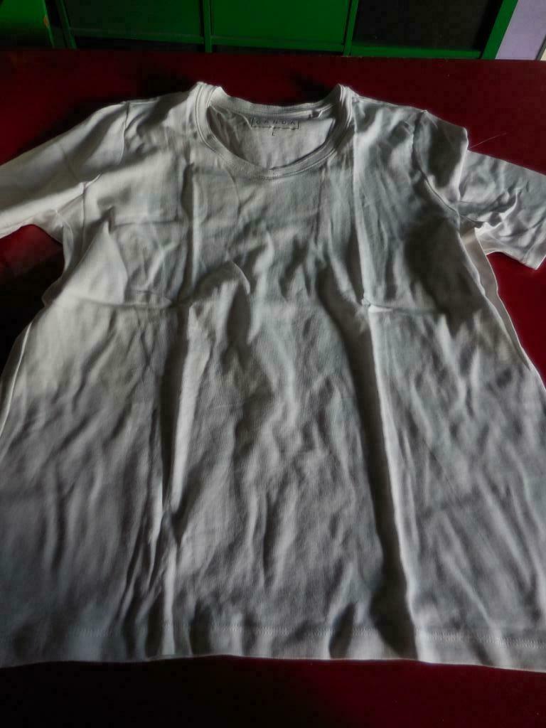 [967] T-shirt blanc Canda L comme neuf, Taille 42/44 (L), Manches courtes, Enlèvement ou Envoi, Comme neuf