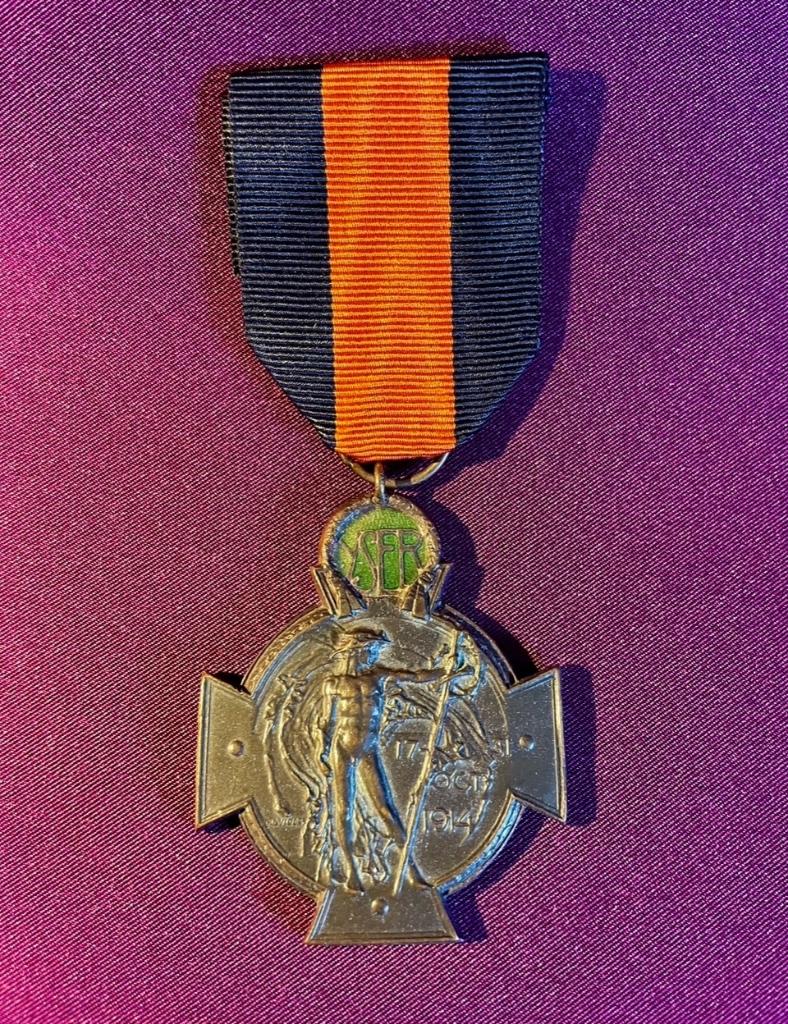 Het Belgisch IJzer Kruis. Zeldzaam., Verzamelen, Militaria | Algemeen, Landmacht, Lintje, Medaille of Wings, Ophalen of Verzenden