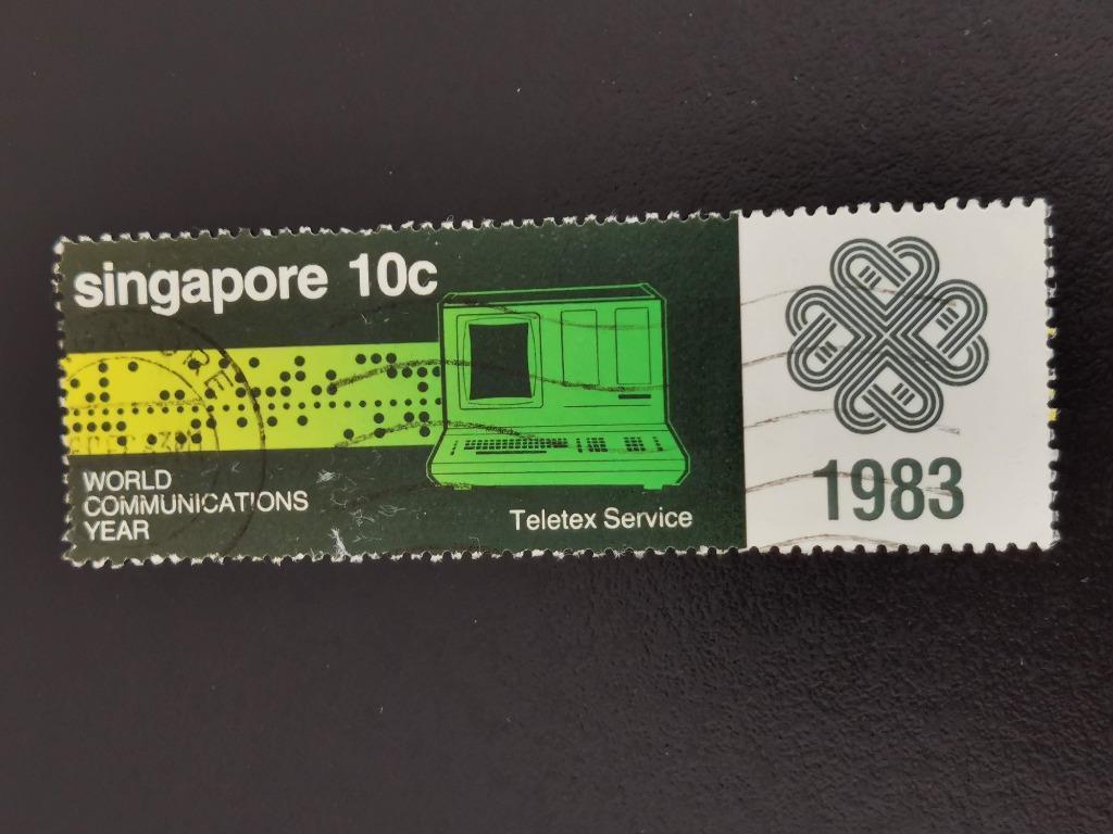 Singapour 1983 - communication - télex, Enlèvement ou Envoi, Affranchi, Asie du Sud Est