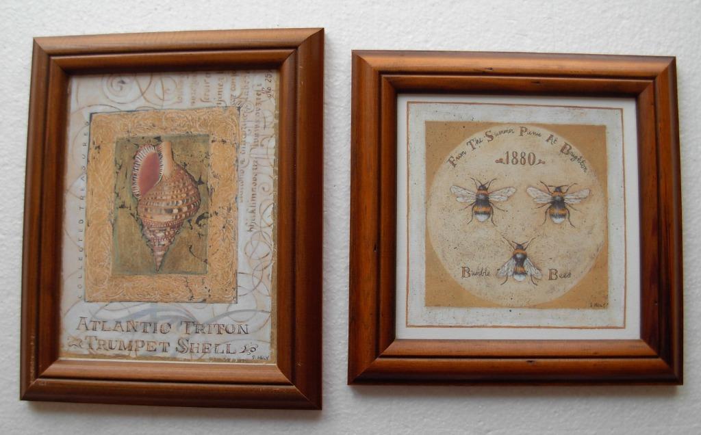 2 Kleine houten lijsten (met glas) - Deco, Ophalen of Verzenden, Nieuw, Minder dan 50 cm, Overige typen