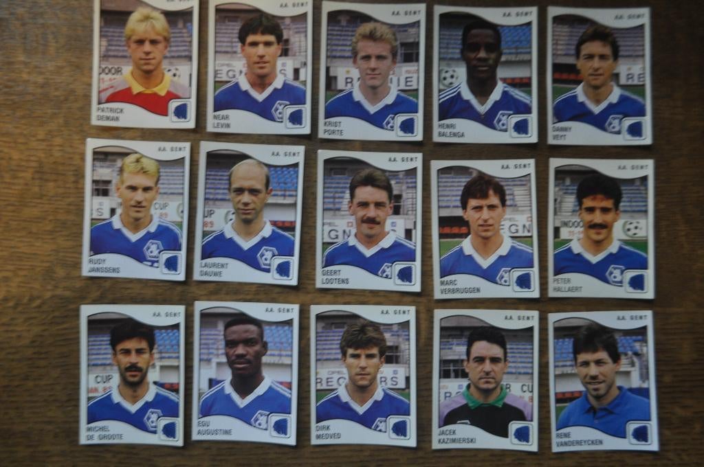 PANINI 15 STICKERS FOOTBALL 90 A.A.GENT, Envoi, Comme neuf, Plusieurs autocollants