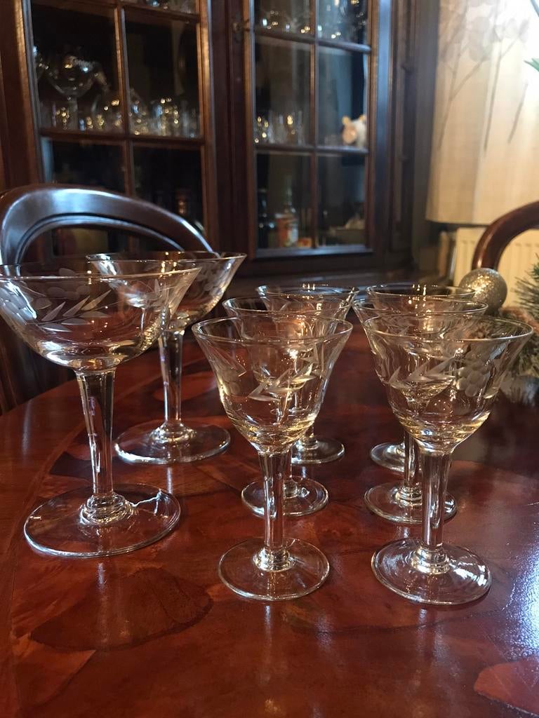 Retro aperitief glazen, Antiek en Kunst, Ophalen of Verzenden