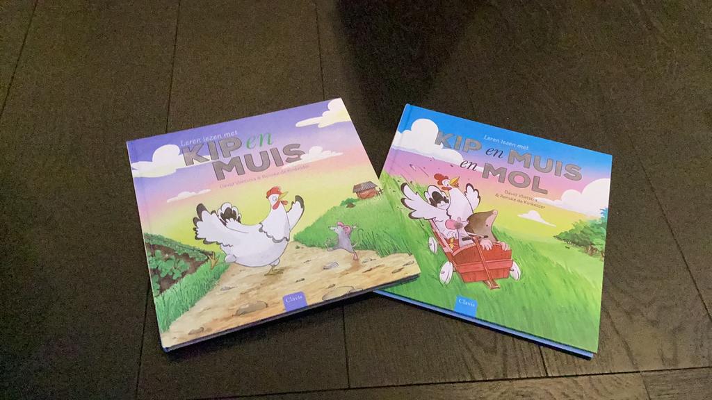 2 boeken (kip en muis en mol)+(kip en muis), David Vlietstra, Fiction général, Comme neuf, Enlèvement