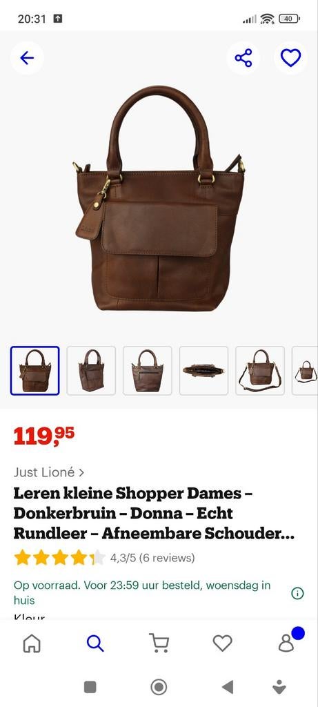 Handtas, Ophalen