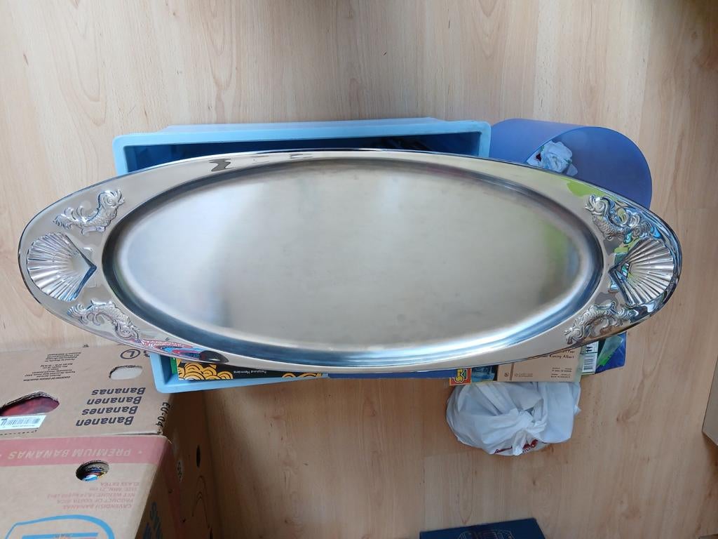 Plat à poisson en inox Jean Couzon 78 cm, Enlèvement, Utilisé, Autres matériaux, Autres types