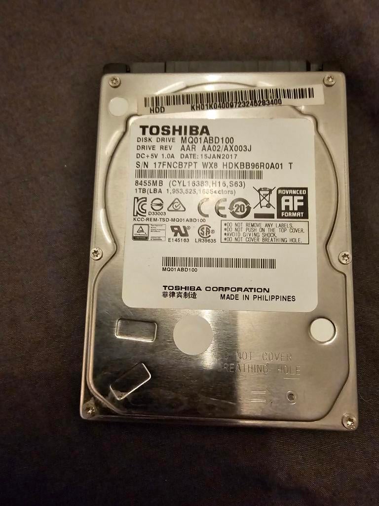 Disque dur 1To - Toshiba., Ophalen, Intern, Toshiba, Zo goed als nieuw