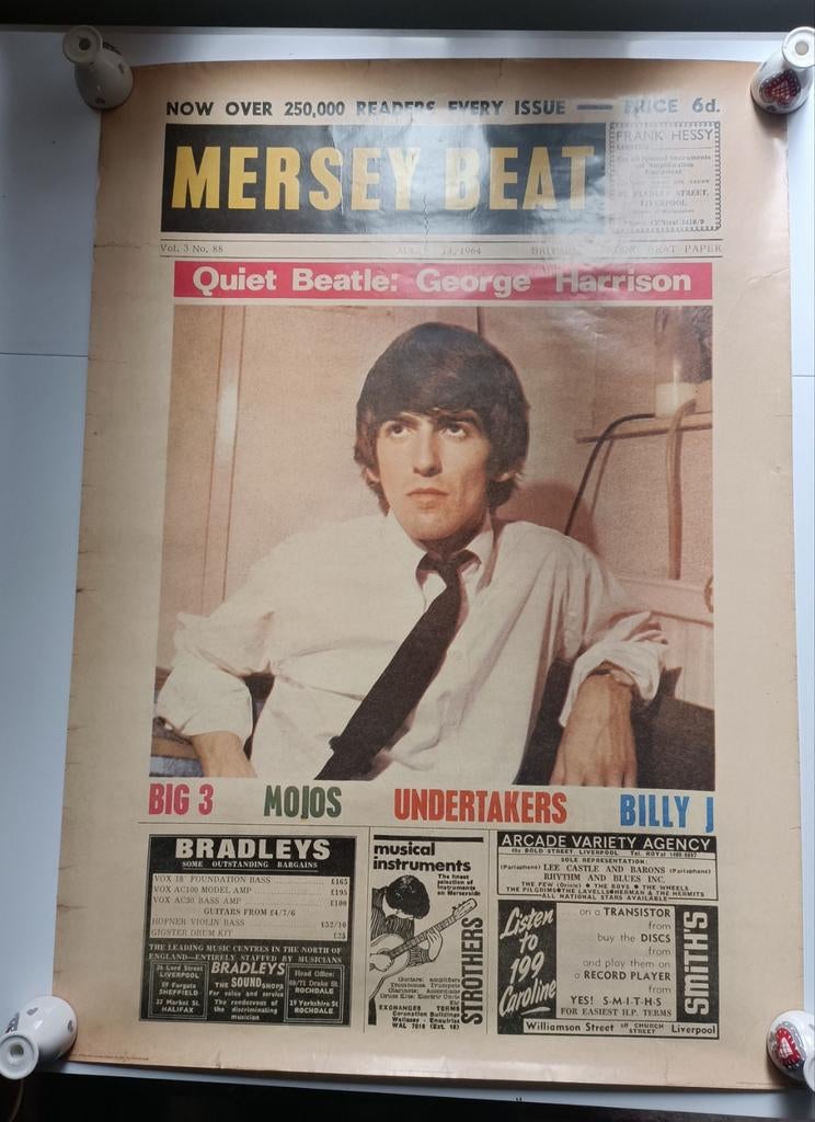 Georges Harisson poster couverture magazine Mersey Beat 1963, Enlèvement, Utilisé
