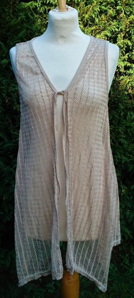 beige lang vest gilet zonder mouw kleine gaatjes Nieuw TU, Vêtements | Femmes, Pulls & Gilets, Neuf, Taille 38/40 (M), Beige, Enlèvement ou Envoi
