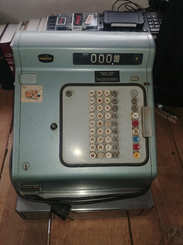 oude kassa register, Ophalen