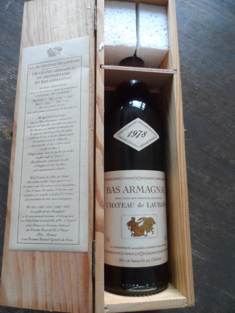 Bas Armagnac Chateau de Laubade 1978, Verzenden, Nieuw, Overige typen, Frankrijk