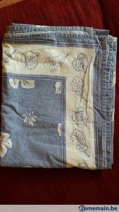 Nappe coton bleu blanc, Utilisé