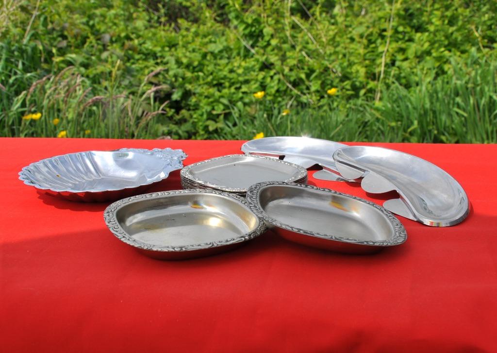 ensemble pour servir l'apero metal chromé et inox, Enlèvement ou Envoi, Utilisé, Autres matériaux, Autres types