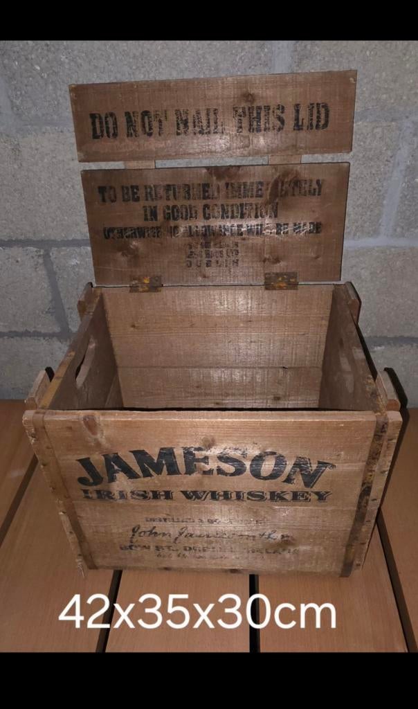 Houten kist Jameson whiskey, Ophalen of Verzenden