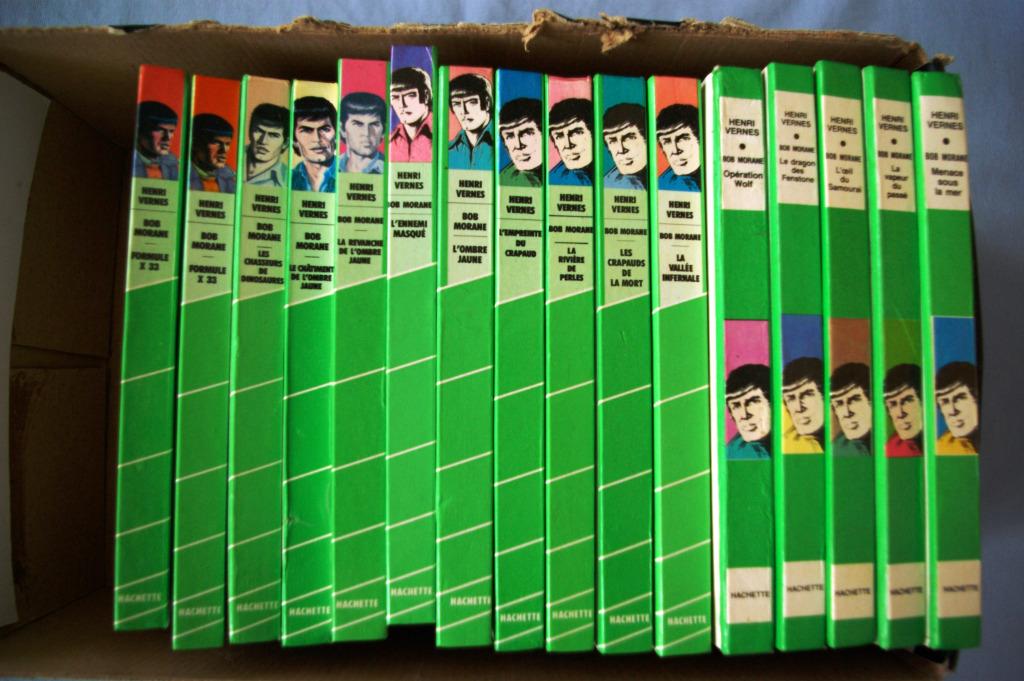 Bob Morane lot de romans années 80 Collection Hachette verte, Livres, Enlèvement ou Envoi, Comme neuf, HENRI VERNES, Belgique