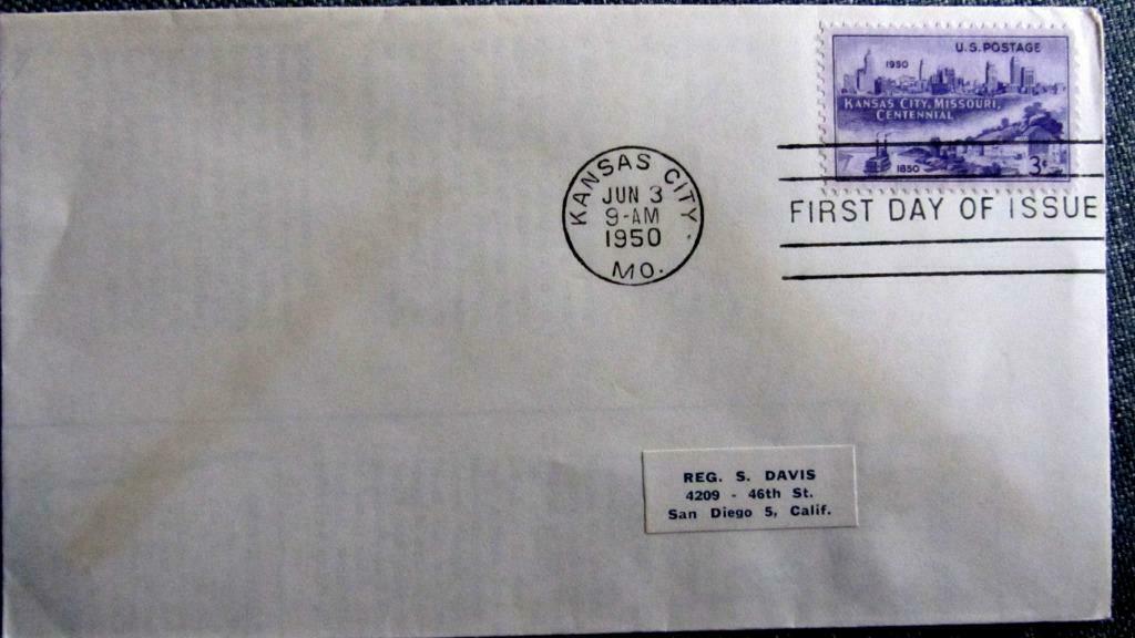 FIRST DAY COVER- TOERISME- STEDEN- KANSAS CITY- U.S.A., Ophalen of Verzenden, Gestempeld, Plaats of Gebouw